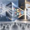 Dati personali attraversano un prisma tecnologico mentre una luce giudiziaria li devia verso milioni di ricorrenti