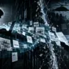 Composizione editoriale concettuale su file cifrati, whistleblowing e WikiLeaks