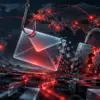 Illustrazione editoriale sui reati informatici tra phishing, frodi e ransomware