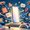 Illustrazione sullo smartphone al centro delle abitudini digitali di diverse generazioni