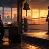 Editorial illustration of a screenwriter facing his boxer alter ego in an old boxing gym