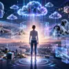 Ecosistema digitale con intelligenza artificiale, cloud, robotica, blockchain e realtà aumentata