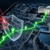 Illustrazione editoriale concettuale sulla vulnerabilità della sicurezza presidenziale ai dati di localizzazione