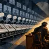 Illustrazione editoriale sul conformismo mediatico e la ricerca indipendente della verità