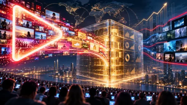 Ecosistema globale dei video online con flussi pubblicitari e crescita dei ricavi