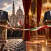 Due podi e lo stesso abito vuoto dividono piazza popolare e salone istituzionale