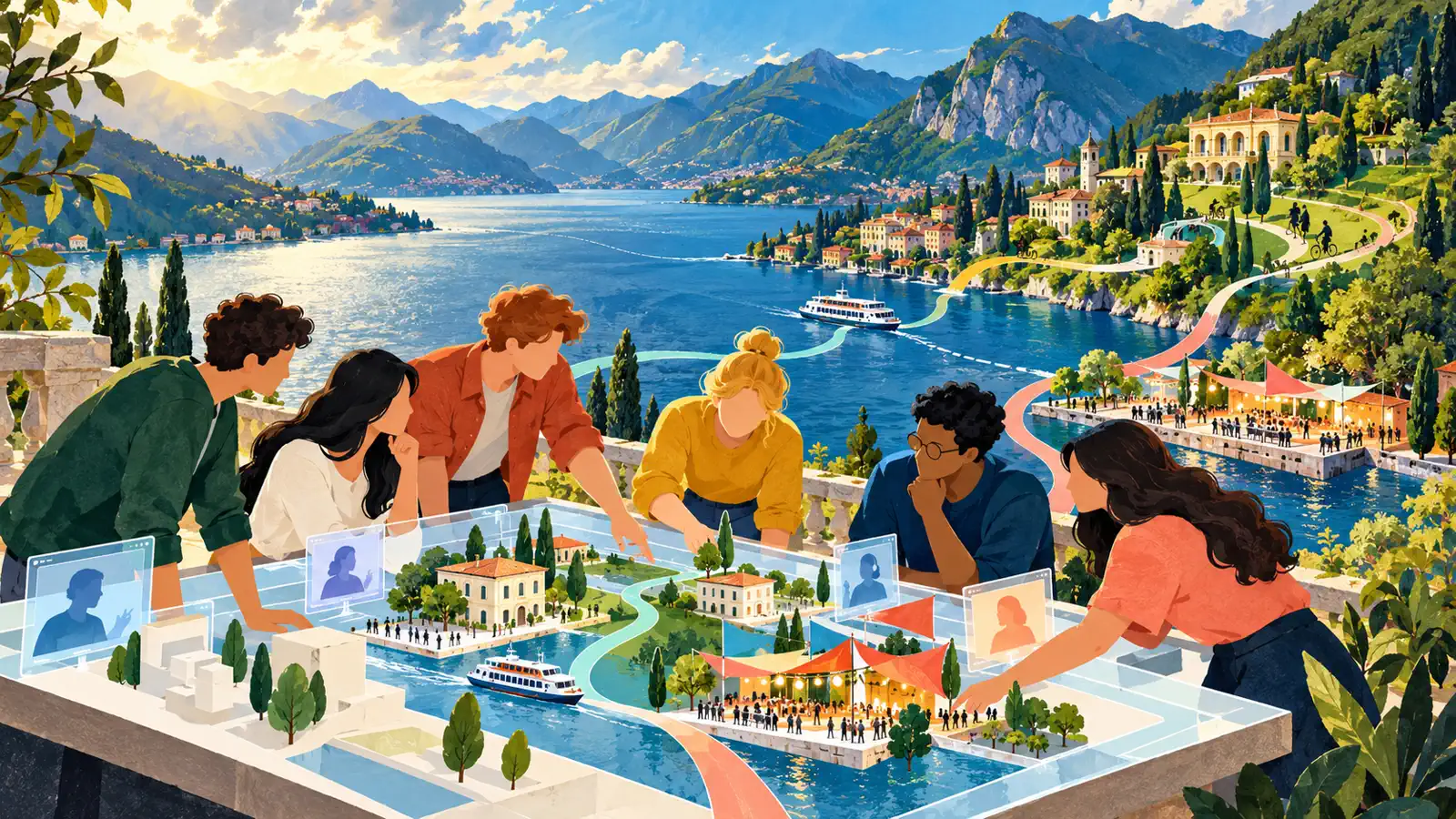 Giovani studenti progettano nuove esperienze turistiche sostenibili davanti al Lago di Como