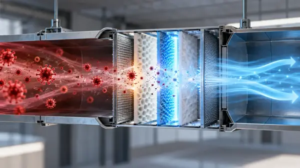 Filtro multistrato trasforma un flusso d’aria contaminato in aria pulita