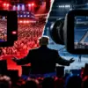 Arena politica mostrata affollata e vuota attraverso due diverse inquadrature televisive