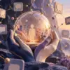 Mani simboliche proteggono una figura di carta in una sfera, al centro di una rete di dialoghi online.